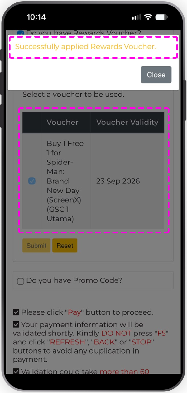 Choose Your Voucher