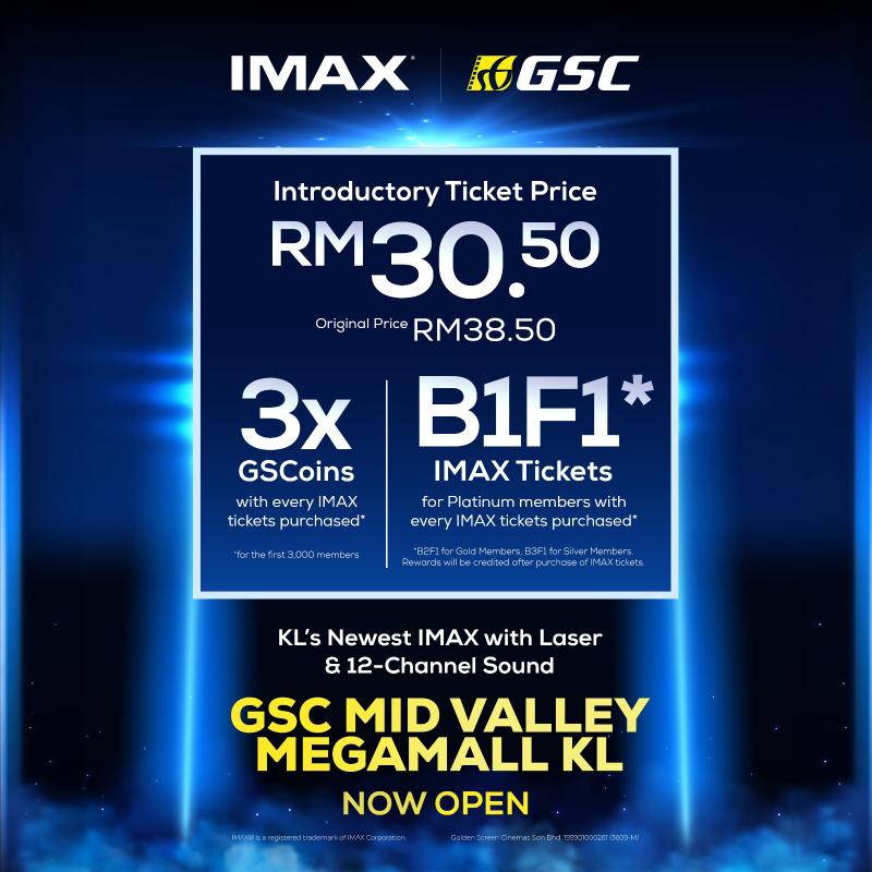 Next-Level Cinema is Here: IMAX® with Laser & 12-Channel Sound Now Open at GSC Mid Valley Megamall.