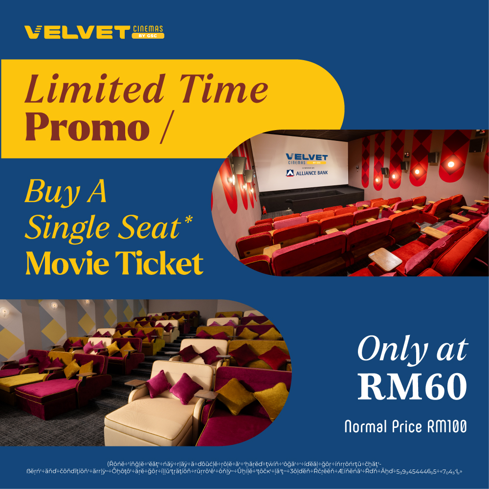 LIMITED TIME PROMO, ONLY RM60 PER SEAT