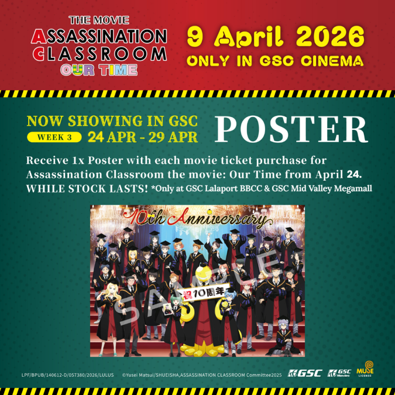 Assassination Classroom the movie: Our Time: Week 3 BO Promo – A3 Poster Redemption