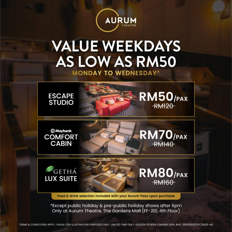 Weekday Promotion at Aurum Theatre, The Gardens Mall