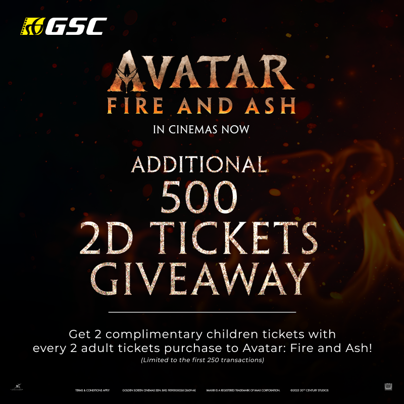 Additional 500 Tickets Giveaway to Avatar: Fire and Ash 
