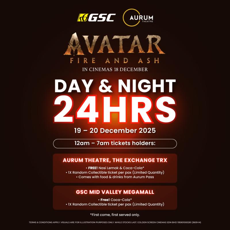 Day – Night, 24Hours Screening of Avatar Fire and Ash