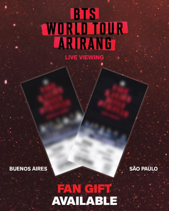 BTS WORLD TOUR 'ARIRANG' LIVE VIEWING IN BUENOS AIRES & SÃO PAULO