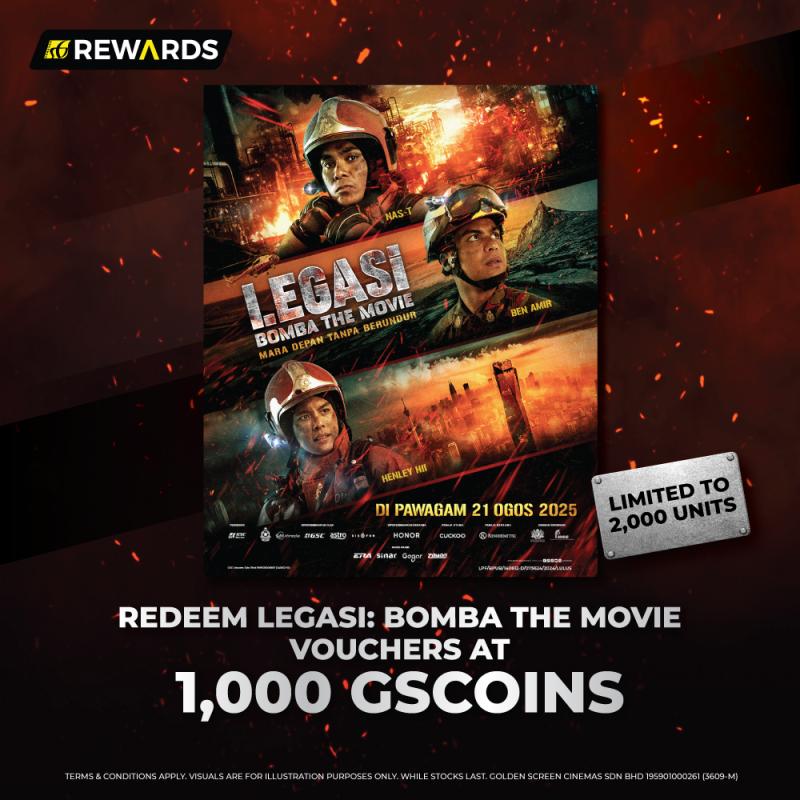 Redeem Legasi: Bomba the Movie Vouchers at 1,000 GSCoins.