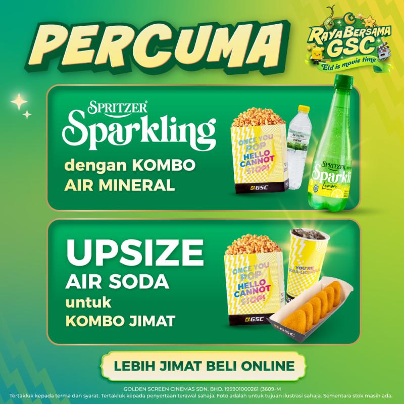 Raya Bersama GSC F&B Promo – Free Drink for Selected Combo