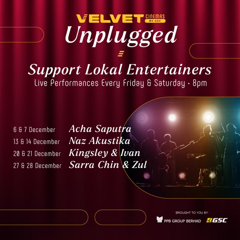 Velvet Unplugged x Support Lokal Entertainers December Lineup