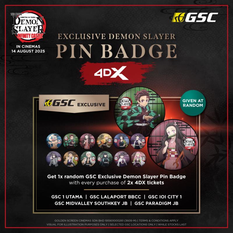 Demon Slayer: Infinity Castle 4DX BO Promo Collectible Pin Badge Redemption