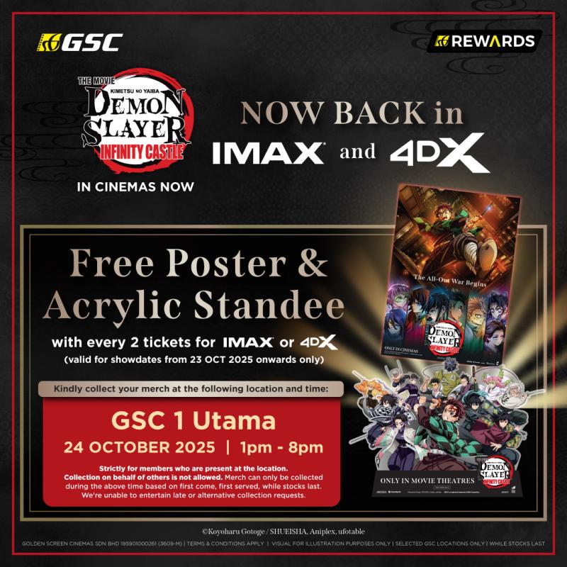 GSC Rewards Exclusive: Demon Slayer IMAX & 4DX Rerun Giveaway!