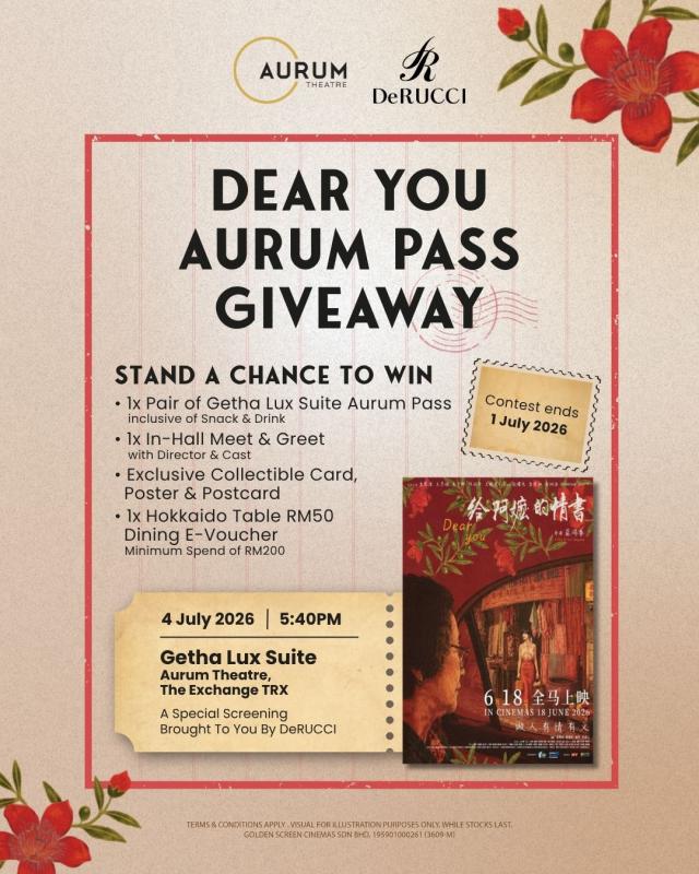 Dear You Aurum Pass Giveaway, Brought To You By DeRUCCI