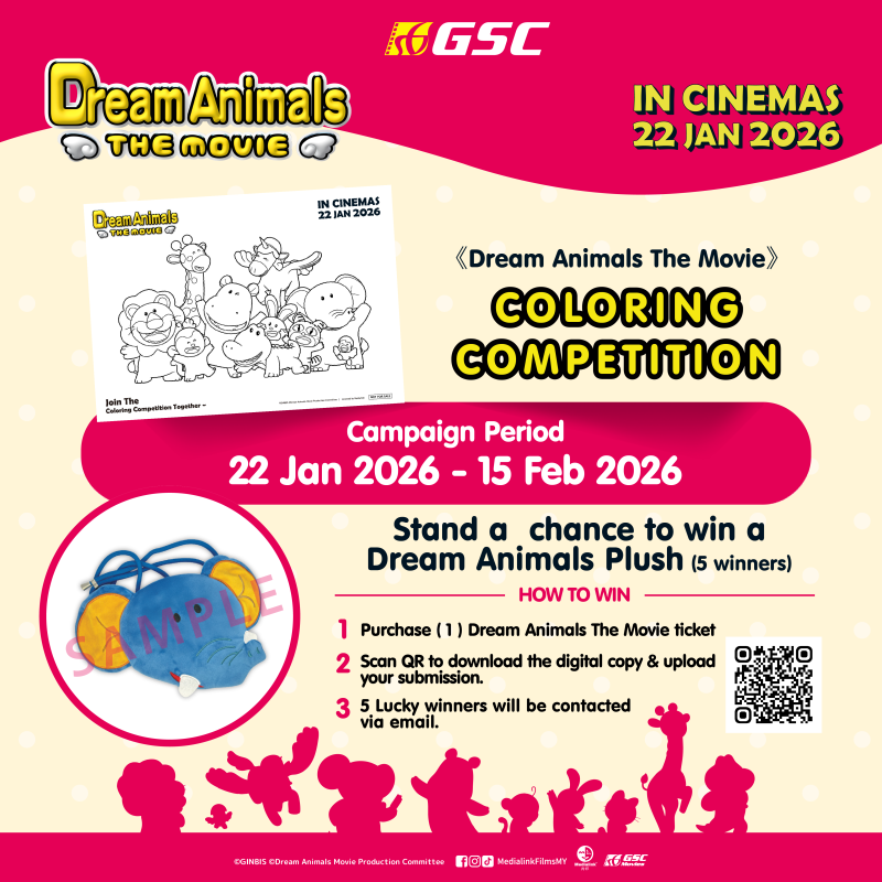 STAND A CHANCE TO WIN DREAM ANIMALS: THE MOVIE ELEPHANT PLUSH!