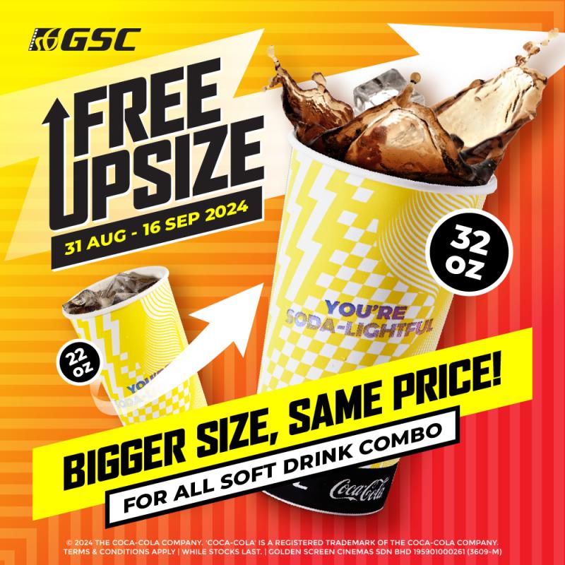 Free Upsize for Soft Drink Combo