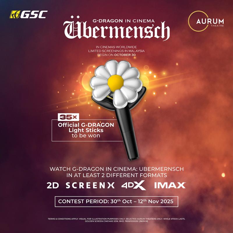 G-DRAGON IN CINEMA: ÜBERMENSCH MOVIE Watch & Win official G-Dragon Light Sticks