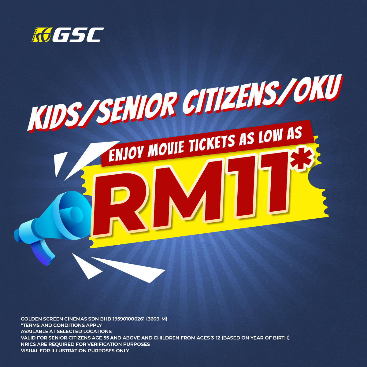 Special Ticket Prices for Kids / Seniors Citizens / OKU 