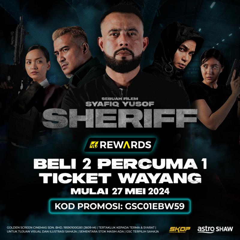 SHERIFF: Buy 2 Free 1 [2D] Movie Ticket