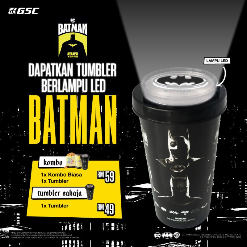 Batman 85th Anniversary LED Tumbler with Coin Insert 