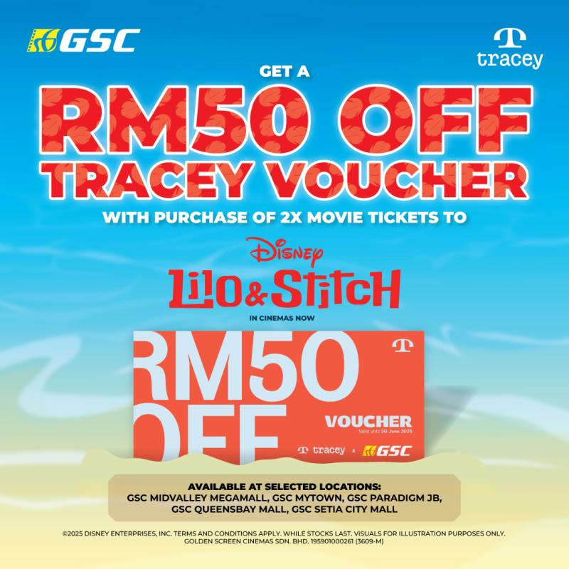 Lilo And Stitch BO Promo Redeem RM50 TRACEY Voucher 