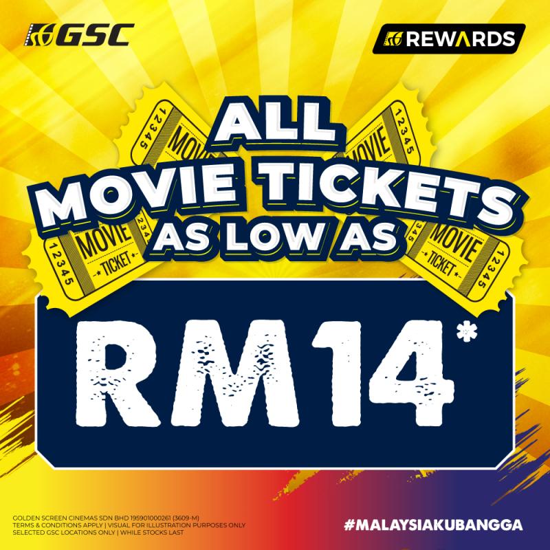 Enjoy Movie Tickets as low as RM14! 