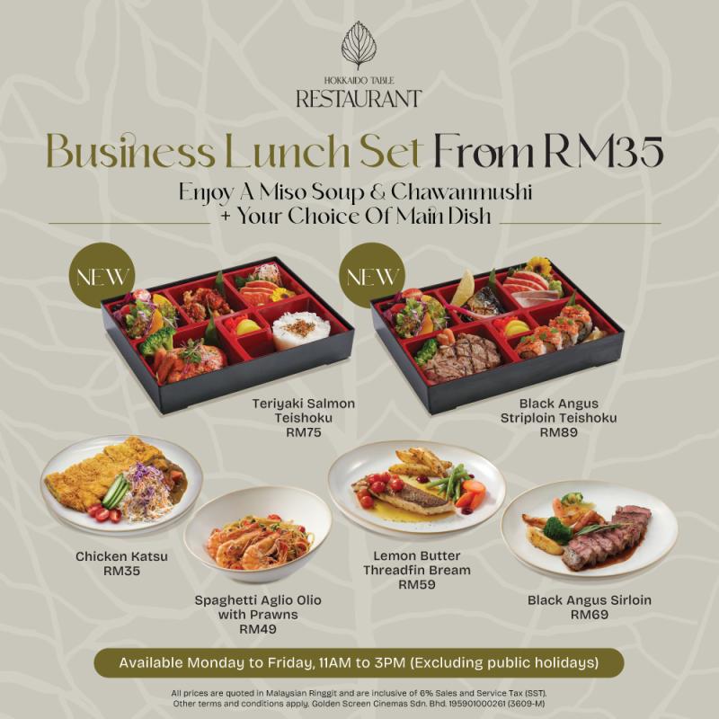 Limited-Time Hokkaido Table Business Lunch Set Promotion from RM35*
