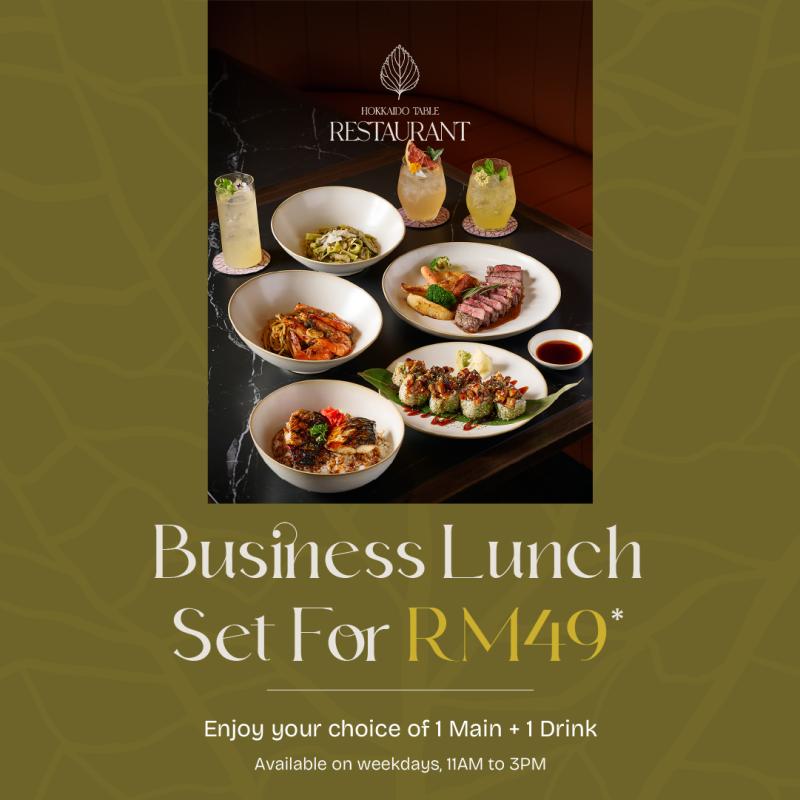 Limited-Time Hokkaido Table Business Lunch Set Promotion for RM49*