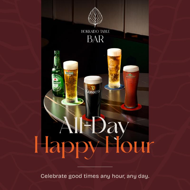 Happy hour beer hokkaido table trx 