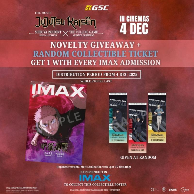 Jujutsu Kaisen Shibuya Incident x The Culling Game IMAX Promo Redemption