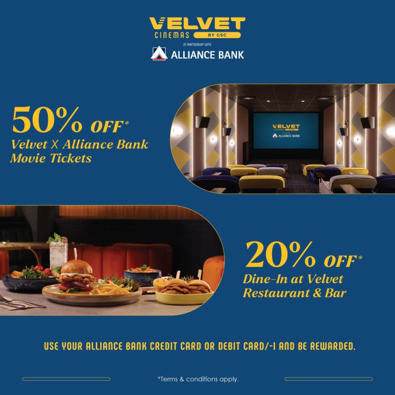 Alliance Bank Velvet Cinemas Card Discount