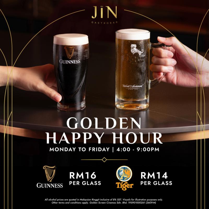 JIN Gastrobar Golden Happy Hour Promotion