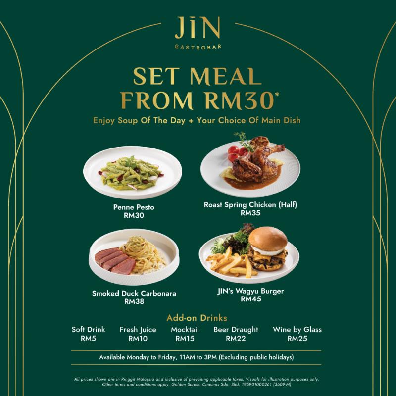 JIN Gastrobar Set Meals