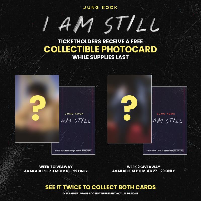 JUNG KOOK: I AM STILL Postcard and Photo Card Redemption