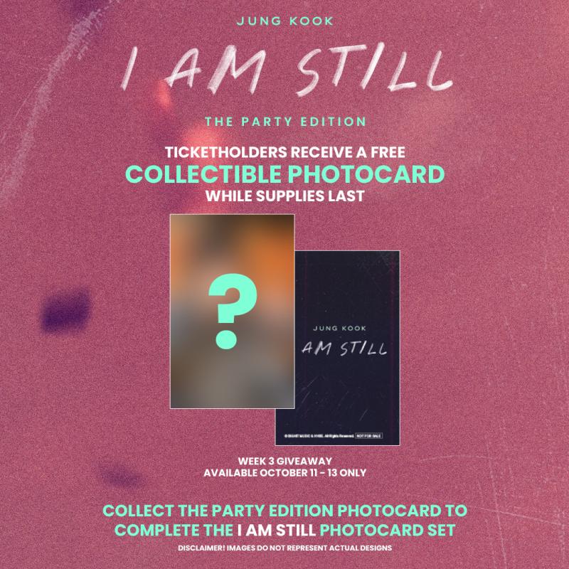 JUNG KOOK: I AM STILL Postcard and Photo Card Redemption