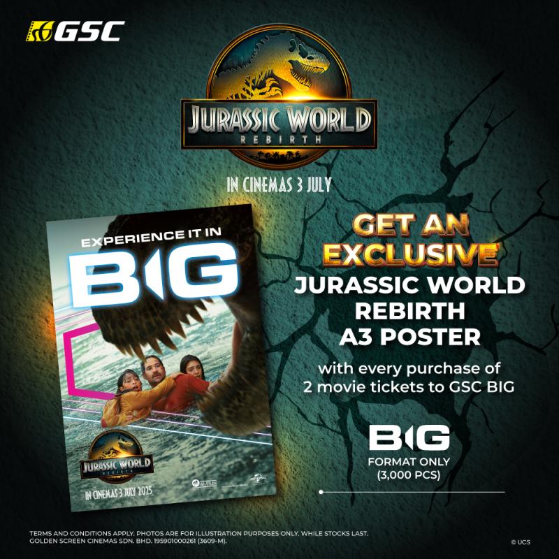 JURASSIC WORLD REBIRTH BIG USP A3 POSTER REDEMPTION
