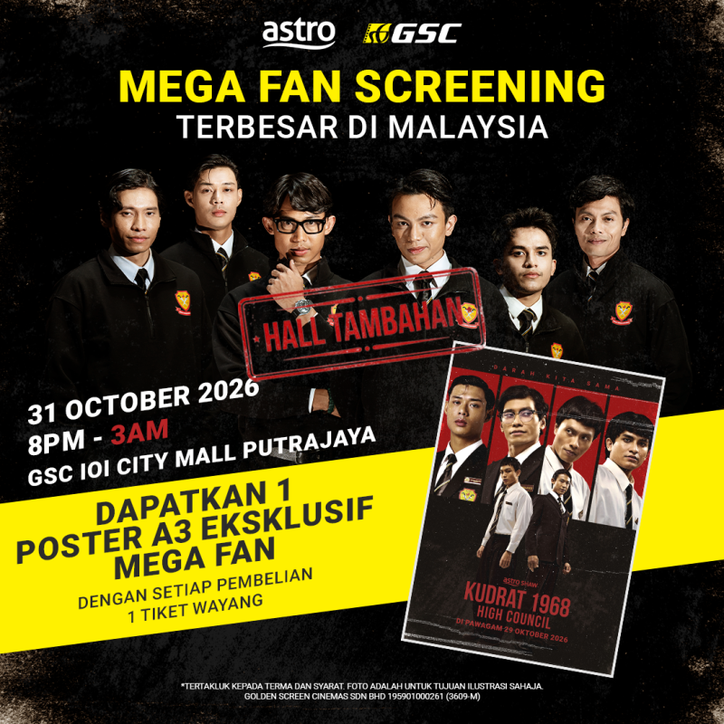 MEGA FAN SCREENING TERBESAR DI MALAYSIA : KUDRAT 1968