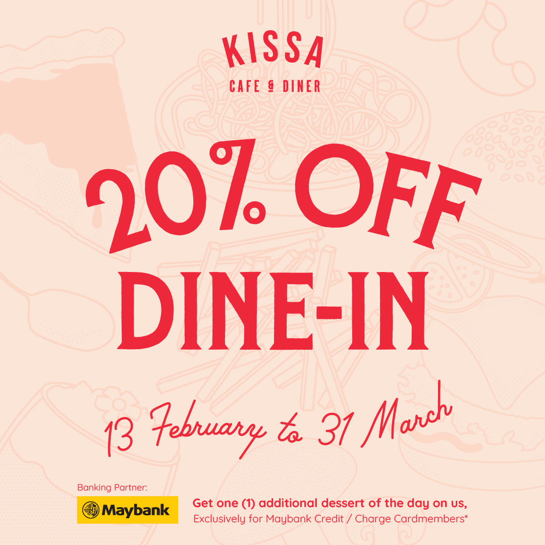 Limited Time Kissa Cafe Diner Opening Promotion Dinner Lunch TRX New Cafe