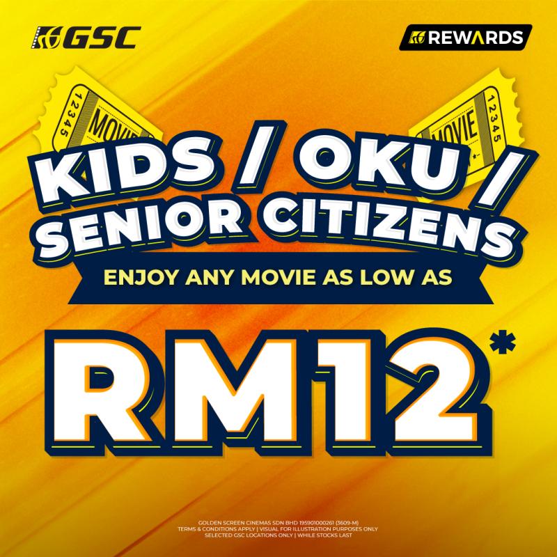Special Ticket Prices for Kids / Seniors Citizens / OKU 