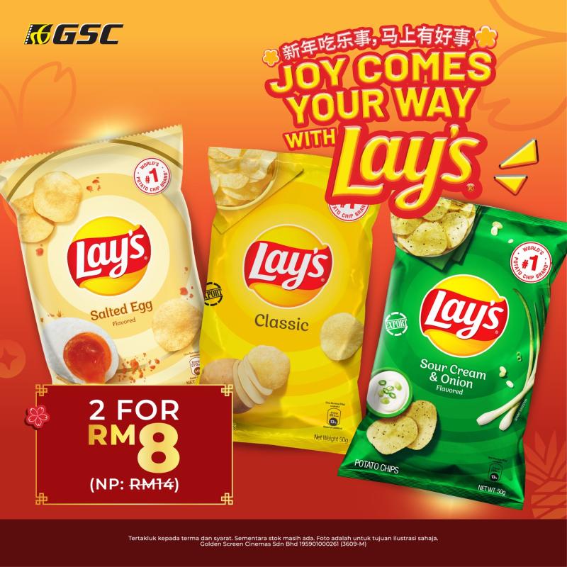 Buy 2 Lay’s @ RM8 only!