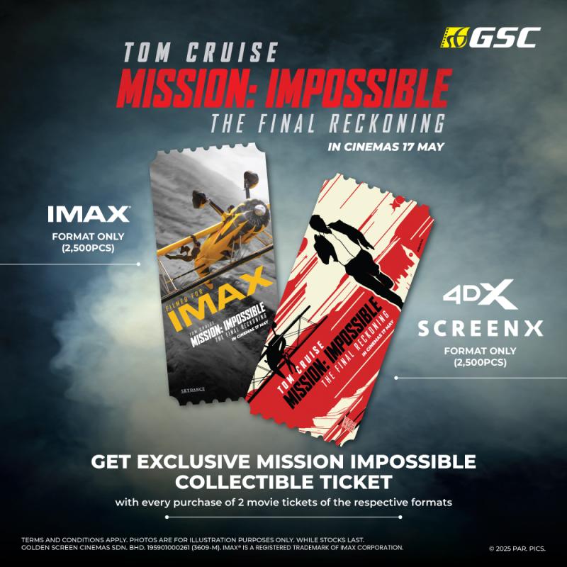 Mission Impossible – The Final Reckoning: IMAX/ ScreenX/ 4DX Collectible Ticket Redemption