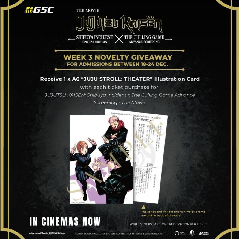 JUJUTSU KAISEN: SHIBUYA INCIDENT X THE CULLING GAME - WK 3 GIVEAWAY