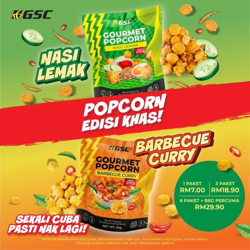 Nasi Lemak & Barbecue Curry Gourmet Popcorn