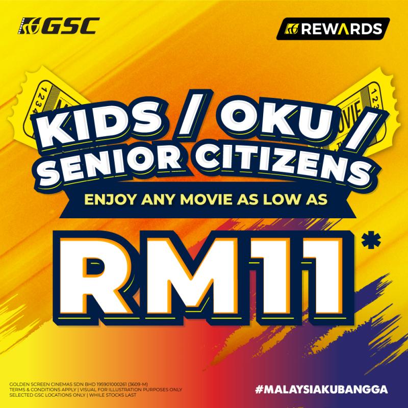 Special Ticket Prices for Kids / Seniors Citizens / OKU 