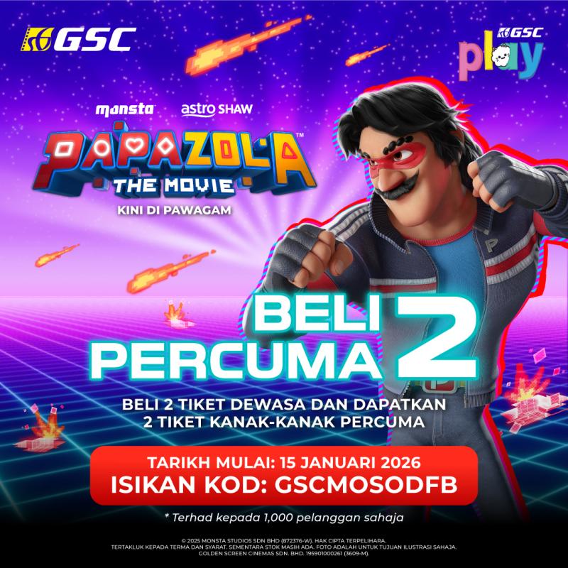 Papazola Beli 2 Percuma 2 Tiket Kanak-kanak