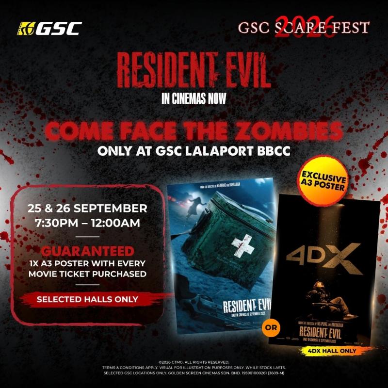 Resident Evil - A3 Poster Redemption at GSC Lalaport BBCC