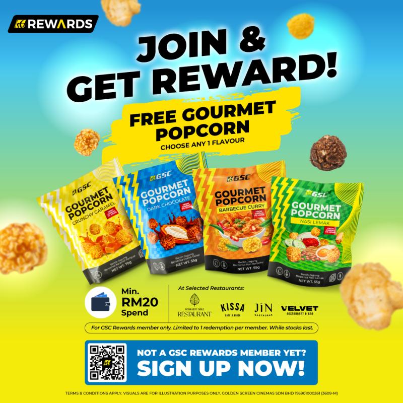 Free Gourmet Popcorn with Dine-In