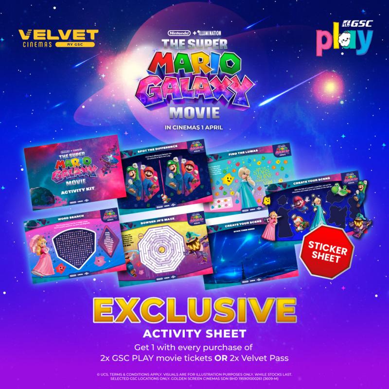 The Super Mario Galaxy Movie: PLAY & Velvet Promo – Activity Sheet Redemption