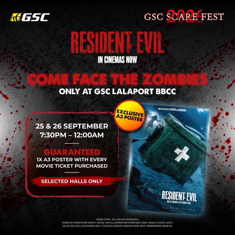 Resident Evil - A3 Poster Redemption at GSC Lalaport BBCC