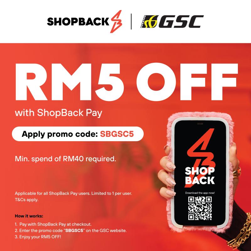 Enjoy RM5 OFF when you check out with ShopBack Pay! 