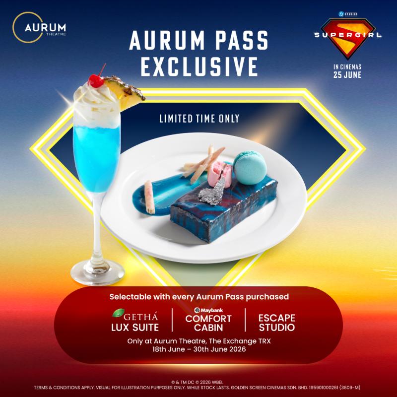Supergirl Aurum Pass Menu food dessert mocktail choice
