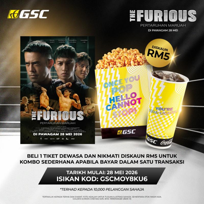 RM5 Off Regular Popcorn Combo with Soft Drink – The Furious Pertaruhan Maruah