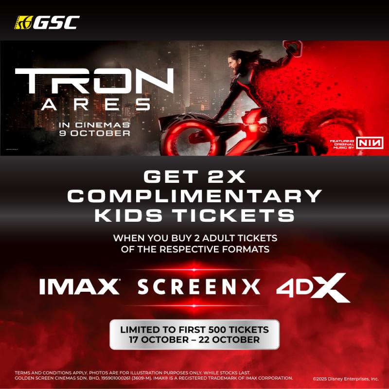 Tron: Ares Complimentary Child Tickets Promo 