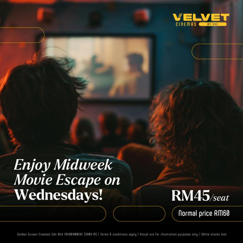 Who says Wednesdays can’t be exciting at Velvet Cinemas by GSC? 🎬